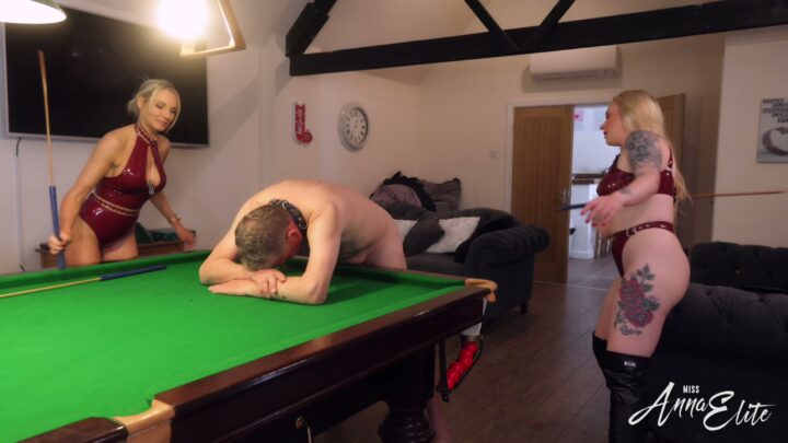 Screenshot 4 from Caned Over Snooker Table: Mistress Anna Elite Punishes Slave