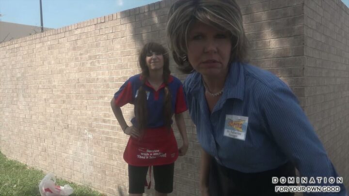 Screenshot 4 from Fast Food Spanking POV: Humiliating Double Domination
