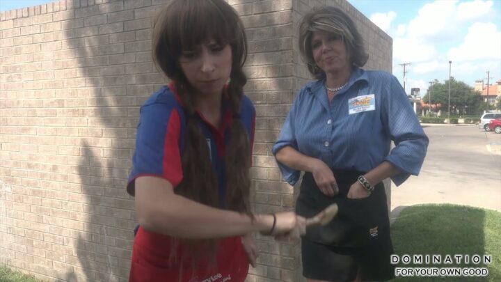 Screenshot 8 from Fast Food Spanking POV: Humiliating Double Domination