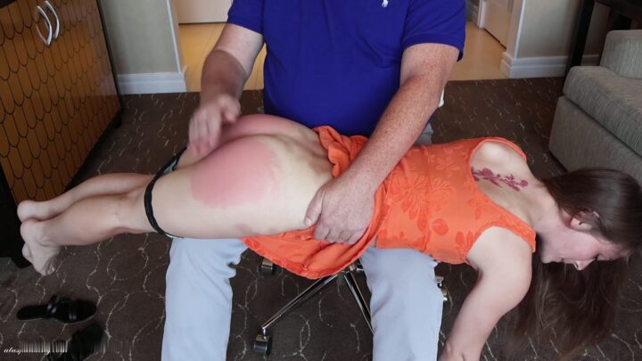 Screenshot 7 from Mira’s Bare Bottom Spanking Ordeal – Spanking Consequences
