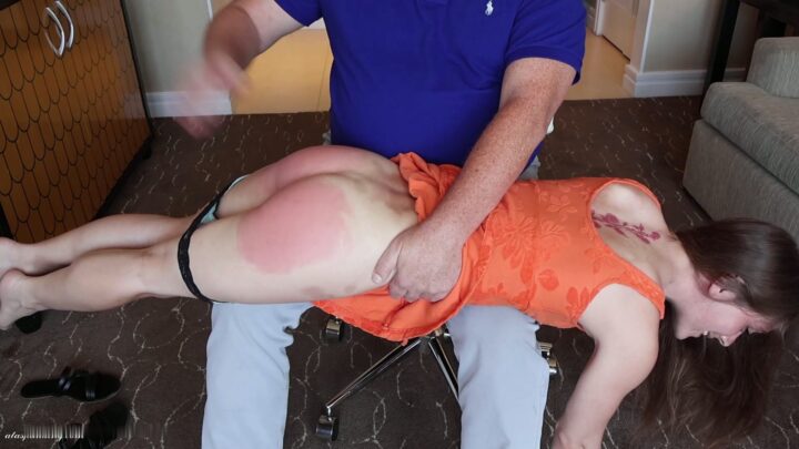 Screenshot 8 from Mira’s Bare Bottom Spanking Ordeal – Spanking Consequences