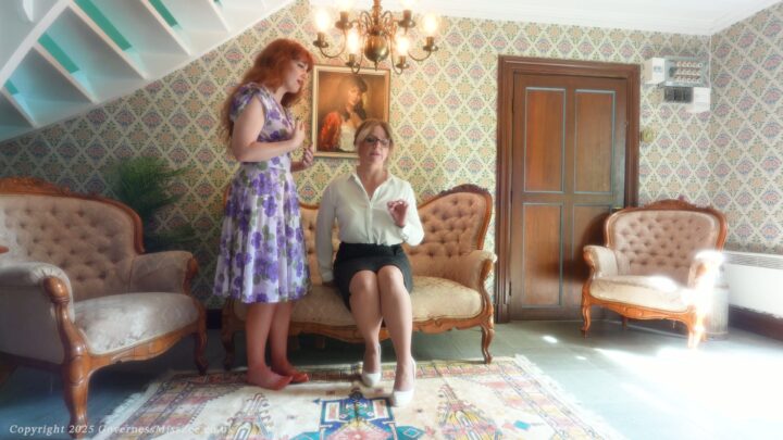 Screenshot 2 from Strict Governess Spanks New Teacher’s Bare Bottom | Zoe Page 4K UHD