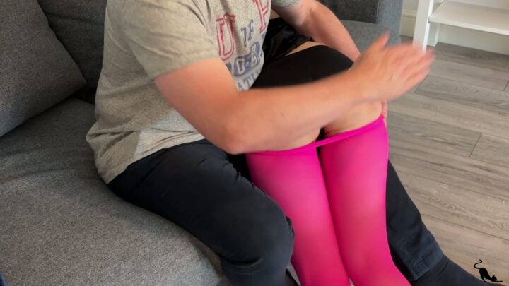 Screenshot 5 from Priorities Part 1: Kinia Spanked Over Pink Tights – Kitty Productions
