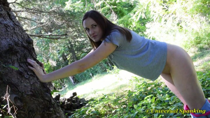 Screenshot 4 from Wildfire: Shy Sky’s Outdoor Strapping Punishment by Step-Dad