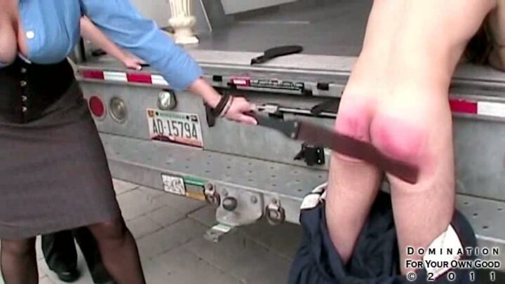 Screenshot 8 from You’re Fired: Double Domme Spanking Punishment – Katherine Worthington