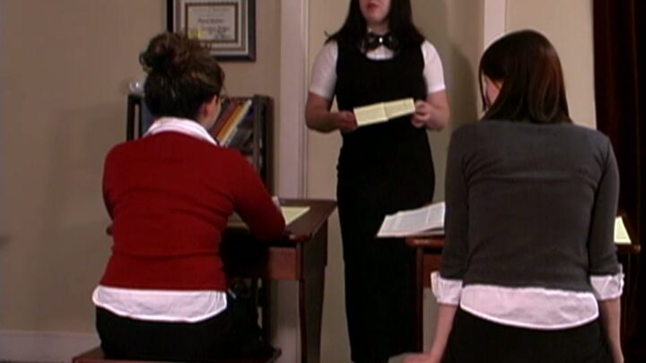 Screenshot 1 from Kailee Punishes Chelsea: Naughty Schoolgirl Spanking
