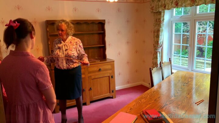 Screenshot 1 from 3 Schoolgirls Caned by Headmistress | At Home with Miss Iceni