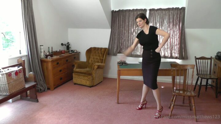 Screenshot 2 from Cane Swishing with Clara Hewitt: A Playful Tease