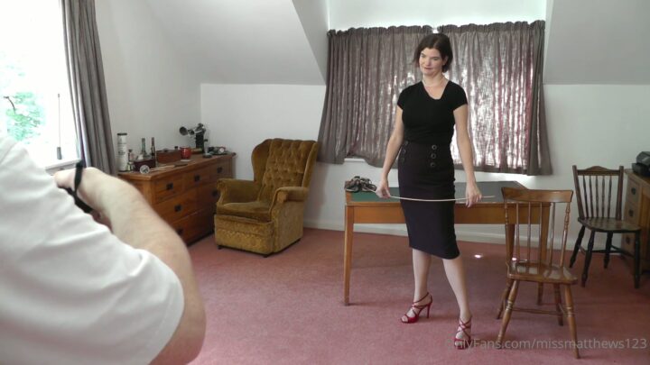 Screenshot 3 from Cane Swishing with Clara Hewitt: A Playful Tease