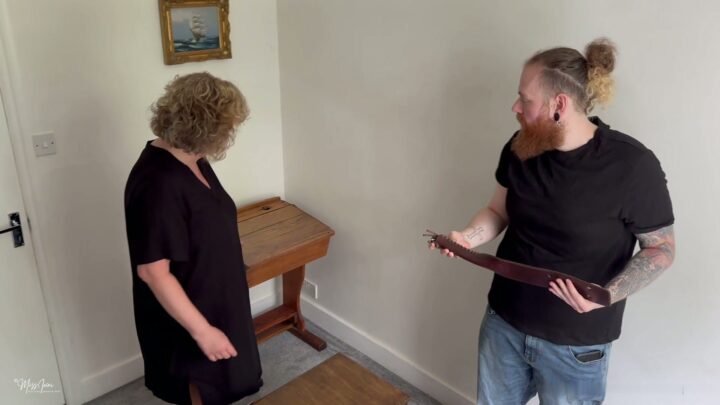 Screenshot 2 from Nosy Handyman Strapped by Miss Iceni – Domestic Discipline