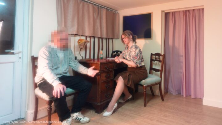 Screenshot 1 from Library Boss Spanks & Humiliates New Employee in 4K – Miss Zee