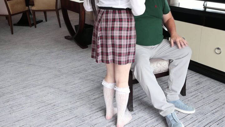 Screenshot 1 from Marie’s Bare Bottom Schoolgirl Spanking – Spanking Consequences
