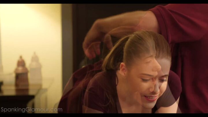 Screenshot 1 from Alice Merchesi’s Intense Spanking Reaction | SpankingGlamour
