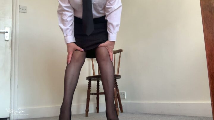Screenshot 3 from Security Guard’s Stocking Tease & Spanking Punishment – Miss Iceni