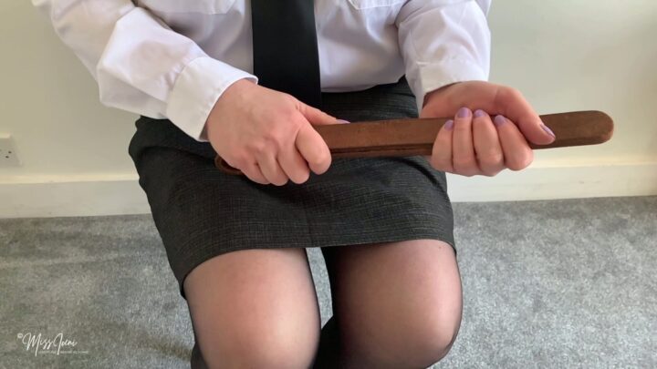 Screenshot 8 from Security Guard’s Stocking Tease & Spanking Punishment – Miss Iceni