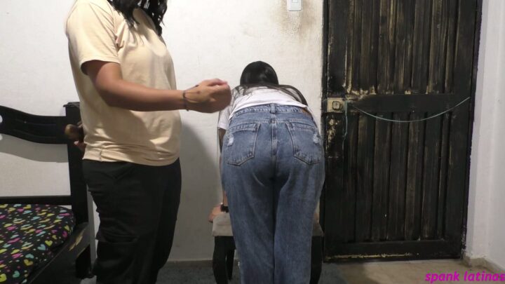 Screenshot 4 from Carmen’s Severe Paddling Over the Chair – Spank Latinas Latinos