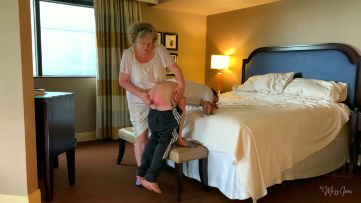 Screenshot 1 from Charlie’s Hard Hand Spanking by Strict British Aunt – At Home with Miss Iceni