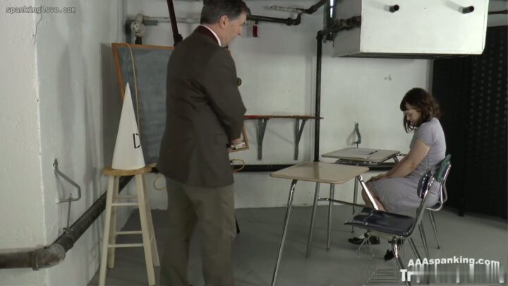 Ella Raine’s Strict Detention Caning – Aaaspanking
