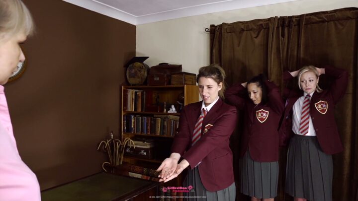 Screenshot 4 from Badly Behaved Girls Caned and Spanked by Miss Svenson (Full Film)