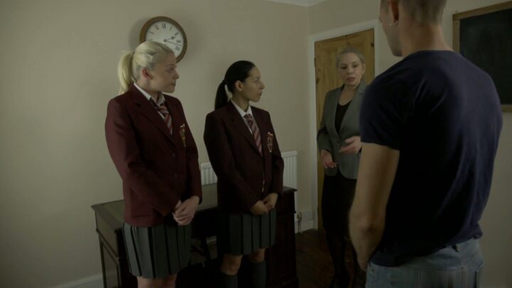 Screenshot 2 from The Intruder: Caught and Caned by Miss Svenson’s Spanking Clips