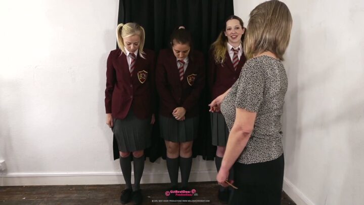 Screenshot 1 from Three Miscreants Spanked Hard by Miss West at Bellington Academy