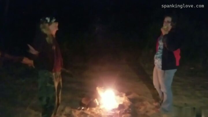 Screenshot 1 from Dixie Belts Missy in Rare Camping Cousins Spanking Scene