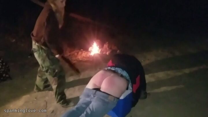 Screenshot 8 from Dixie Belts Missy in Rare Camping Cousins Spanking Scene