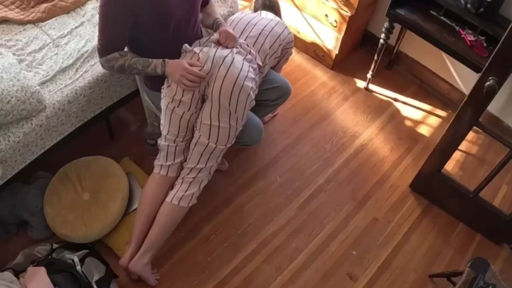 Screenshot 5 from College Girl Clara Spanked 1 A Spanking Before Breakfast