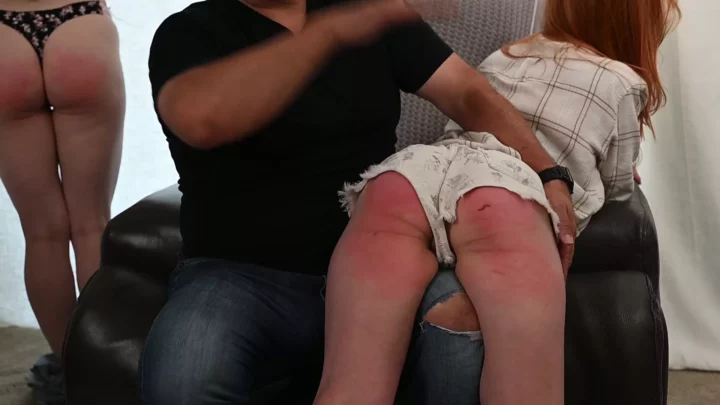 Screenshot 4 from Due For Discipline Strict Step Mom Gives Naughty Girl Long Bare Bottom Otk Spanking Severe Wooden Hairbrush Punishment — Assume The Position Studios