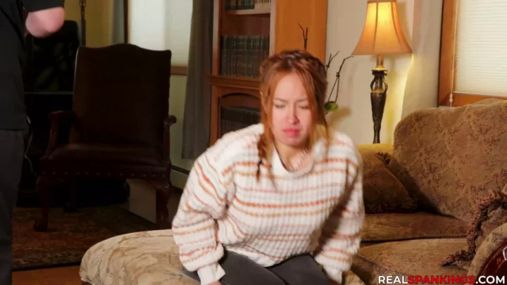 Screenshot 1 from Peaches Spanked With The Belt — Real Spankings
