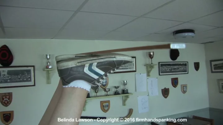 Screenshot 6 from Bottom on fire: Belinda’s 24 with a stinging yard stick, legs in the air