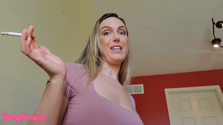 Screenshot 5 from Smoking Babysitter Gives You Bare-Bottom Spanking
